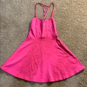 Pink mini summer dress